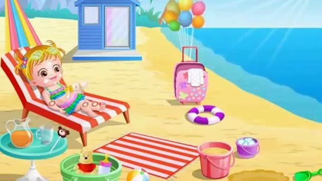 Бесплатные игры онлайн  Baby Hazel At Beach Games  Малышка Хейзел на пляже, игра для детей