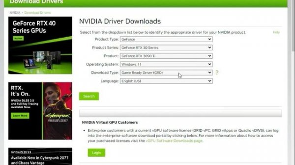 How to Download Driver NVIDIA GeForce RTX 3060 Ti GDDR6X