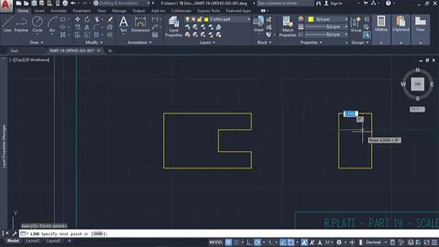 AutoCAD Orthographic Isometric Part 19 - Tutorial #2 смотреть онлайн