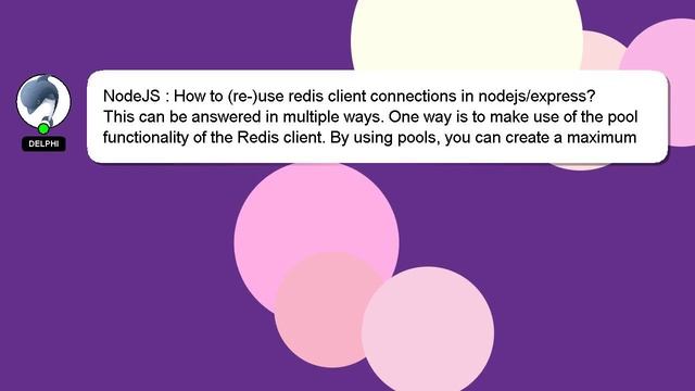 NodeJS : How to (re-)use redis client connections in nodejs/express? смотреть онлайн