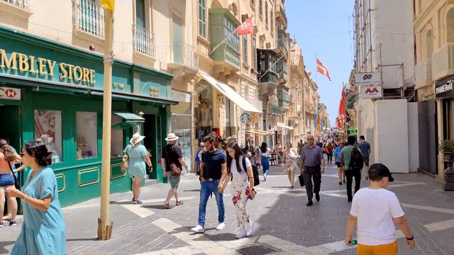 Valletta  Malta The best places   in 4K video HDR  UHD       walking tour