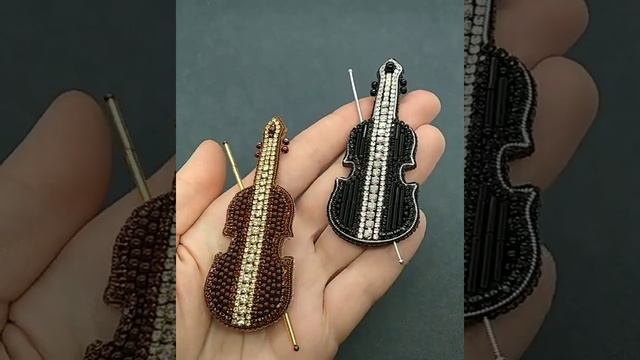 Брошь из бисера СКРИПКА смотреть онлайн