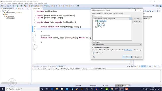 Application Life Cycle | JavaFX GUI Tutorial for Beginners смотреть онлайн