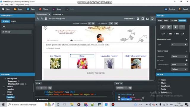 Tampilan Sederhana Web menggunakan Bootstrap Studio смотреть онлайн