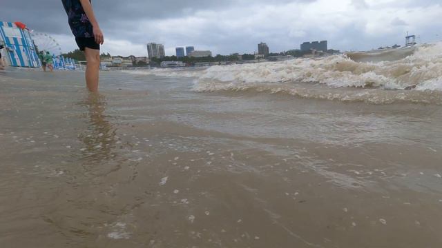 Тайфун в Анапе. Пик стихии -13 августа. смотреть онлайн