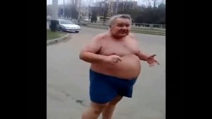 Пьяный толстый мужик  и здоровый образ жизни ! Толстяк упал.Алкаши прикол.