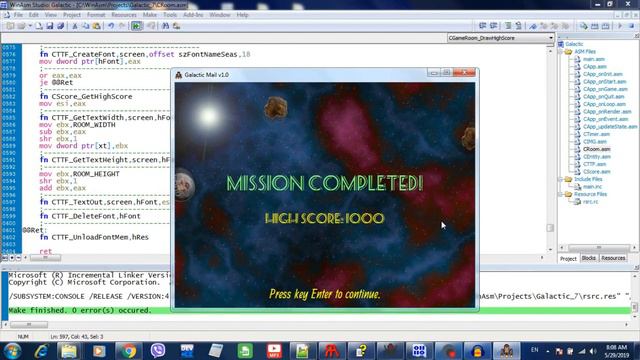 x86Assembler#45: Игра на АССЕМБЛЕРЕ Galactic Mail Часть 11 смотреть онлайн