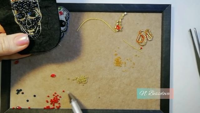 МК.Брошь Череп из бисера" Бедный Йорик" DIY Brooch skull. смотреть онлайн