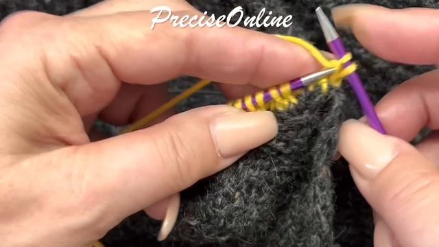 Цветная отделочная планка спицами. При меньшем количестве петель- цветной айкорд. #ненька_pullover смотреть онлайн