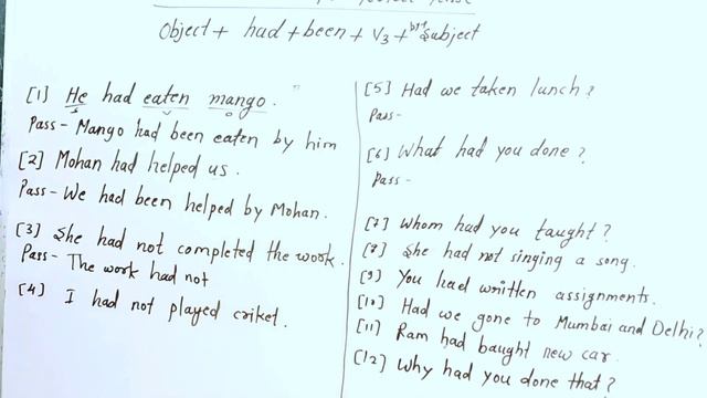 Active passive voice of past perfect tense || class 10 english grammar смотреть онлайн