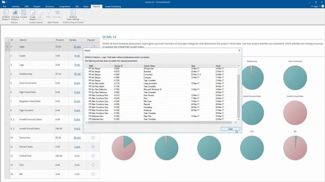 How to create DCMA 14 Point Assessment Report in ScheduleReader смотреть онлайн