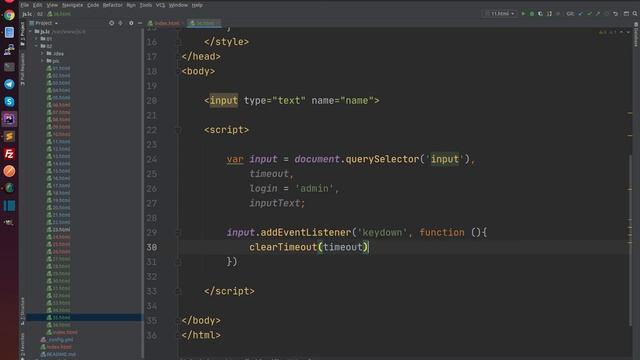 JavaScript Практика Debouncing Поле для ввода логина, проверяем верно ли если да то границу зелён смотреть онлайн
