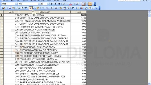 Apply sorting by Price in a descending order to the Products table. Save and close the table. смотреть онлайн