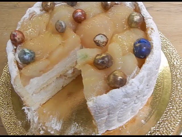 Грушевый торт. Такой восхитительный и нежный. Рецепт с грушами. Крем Баваруа. Пирог-торт. смотреть онлайн