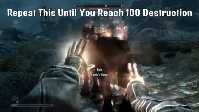 How To Get 100 destruction in Skyrim EASY (PS4 Xbox) смотреть онлайн