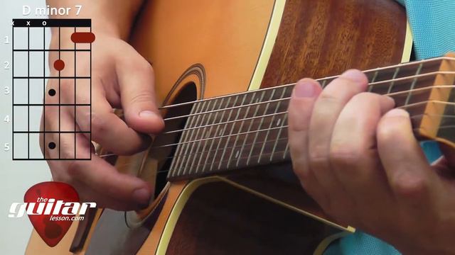 How to play the D minor 7 chord | Beginner guitar lesson смотреть онлайн
