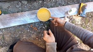 Как залить двор арт бетоном. Покраска пигментом 3