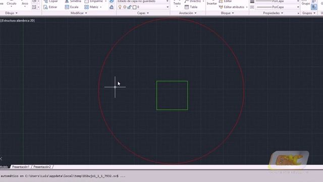 22.2-c Autocad 2013. Capas y Objetos. смотреть онлайн