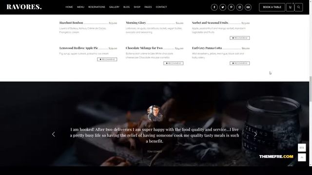 Sena - Multipurpose Restaurant and Cafe WordPress Theme pub menu смотреть онлайн