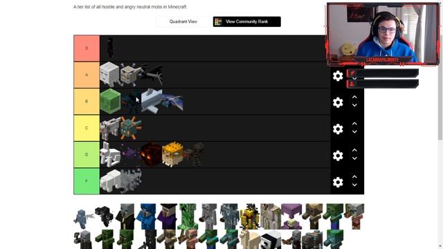 Tier List Minecraft смотреть онлайн