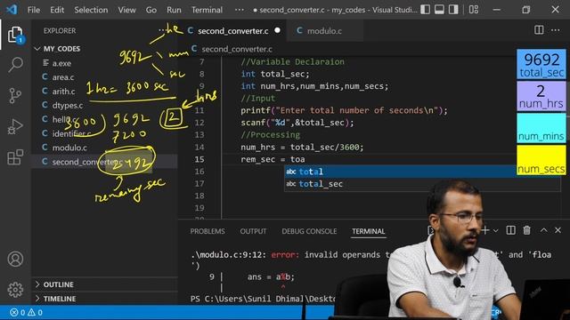 4.6. Problem based on modulus operator % | Complete C programming course | Sunil Dhimal смотреть онлайн