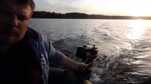 Лодочный мотор Пуля 3,6! Катаюсь на озере!