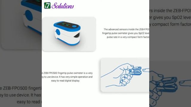 Zebronics Oximeter ZEB-FPO500 смотреть онлайн