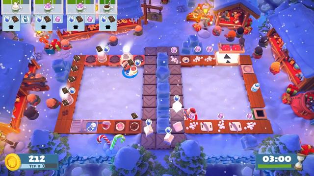 Overcooked 2 / Kevin's Christmas Cracker / Level 1-1 / 1 - 1 / 4 Stars / 2 Players