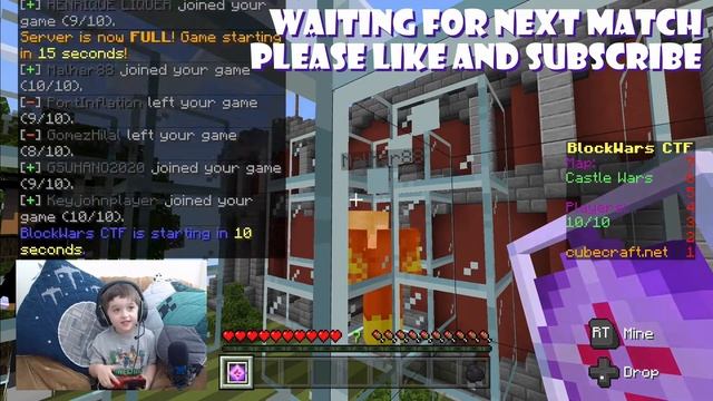 Cubecraft Server BlockWars CTF | Capture the Flag 4v4 Minecraft How to win! смотреть онлайн