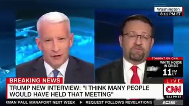 Anderson Cooper tries the calm approach against a feisty Sebastian Gorka Deputy to Trump смотреть онлайн