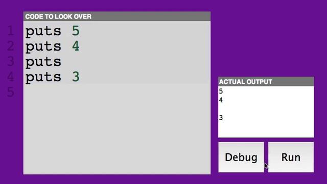Basic Ruby: Output numbers and blank lines смотреть онлайн