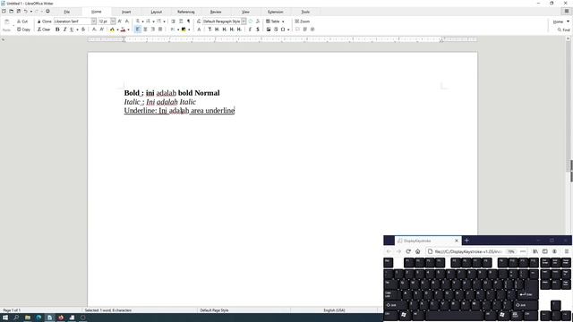 05. Belajar Dasar LibreOffice Writer Menggunakan Bold, Italic, Underline, Strikethrough. Indonesia смотреть онлайн