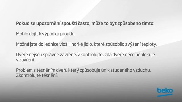 Jak zastavit upozornění zvýšené teploty v lednici Beko? ? смотреть онлайн