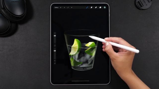 Realistic Cocktail Procreate Drawing on iPad Pro смотреть онлайн