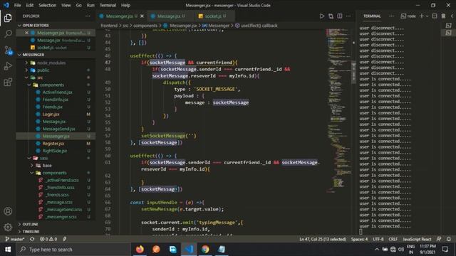 Real Time Chat App Node Express React MongoDB Socket.Io MERN Send Message Notification Socket #24 смотреть онлайн