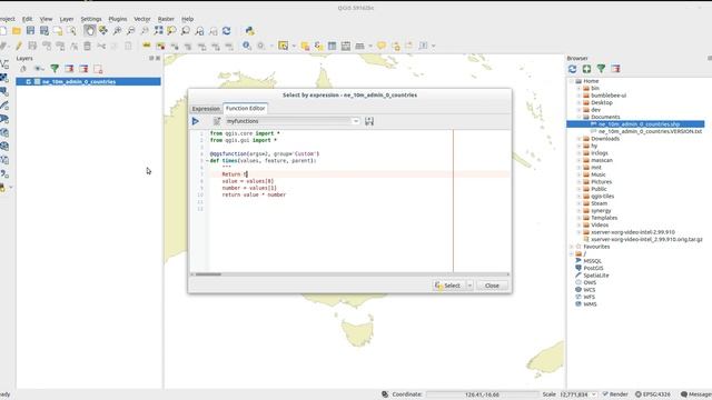 QGIS function editor смотреть онлайн