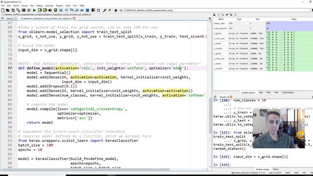 188 - Hyperparameter tuning for activation function, optimizer and weight initialization смотреть онлайн