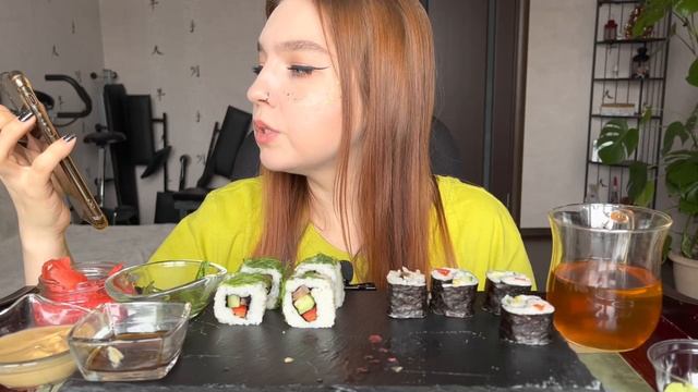 Мукбанг | Суши / ролы ? 1994 подписчика ? | Mukbang | Rolls / Sushi