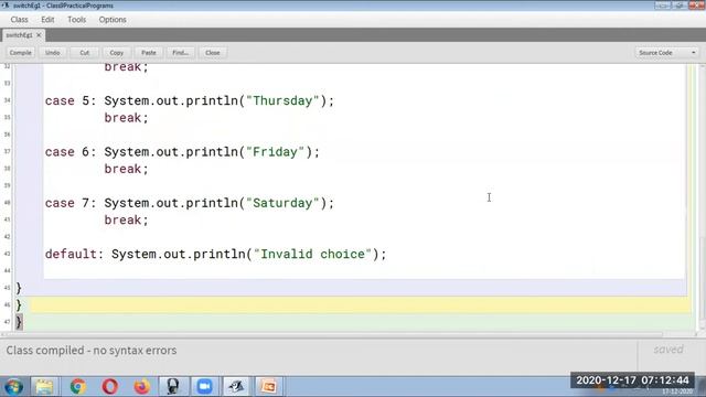 Program#10 To input number of week’s day(1-7) and translate to the name of the day of the week. смотреть онлайн