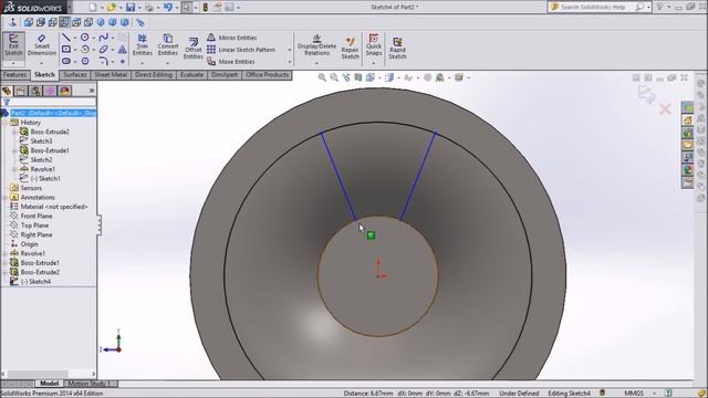 SolidWorks Tutorial Sketch Wheel смотреть онлайн