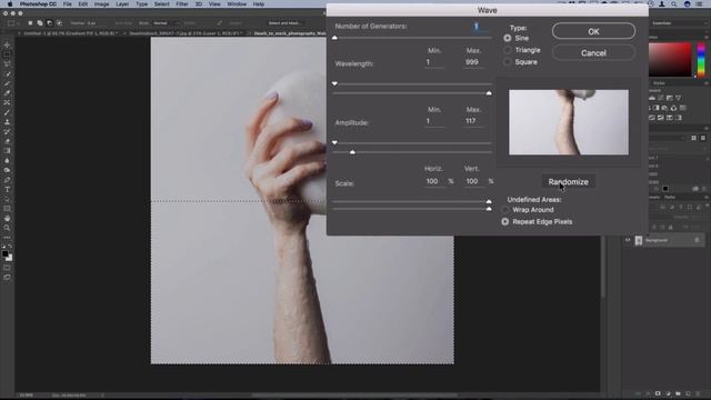 Photoshop CC Tutorial: How to use the Wave Distort Filter смотреть онлайн