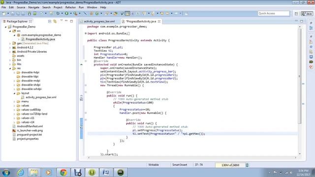 11-Simple Progressbar demo in Android using Eclipse смотреть онлайн