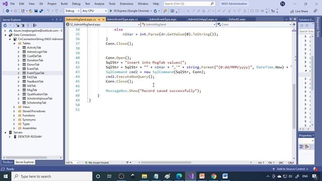 NGO Scholarships C# asp.net Sql Server Online Project | Donation Event Distribution Msg | asp169 смотреть онлайн