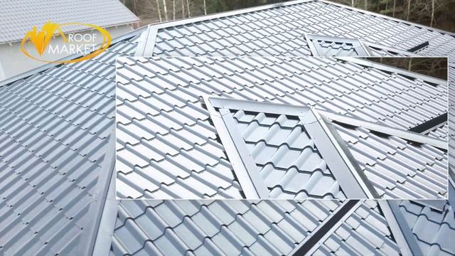 Металлочерепица Kamea Satin Grand Line RAL 9005. смотреть онлайн