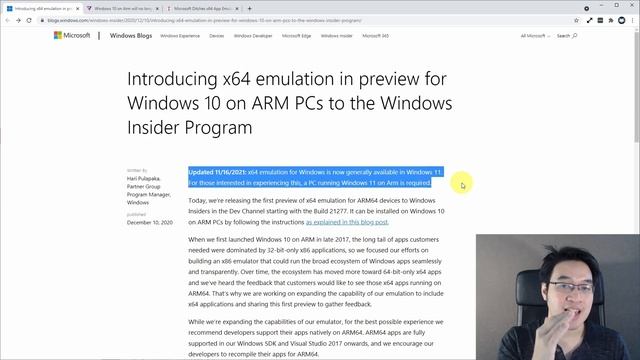 Windows 10 ARM x64 emulation removed? смотреть онлайн