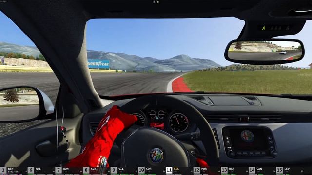ASSETTO CORSA Alfa Romeo Giulietta chased by Porsche Panamera @ Automotodrom Grobnik смотреть онлайн
