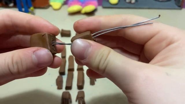 Как слепить Minecraft персонажей из пластилина #лепкалеп #poppyplaytime #minecraft ￼