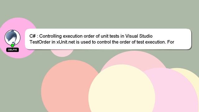 C# : Controlling execution order of unit tests in Visual Studio смотреть онлайн
