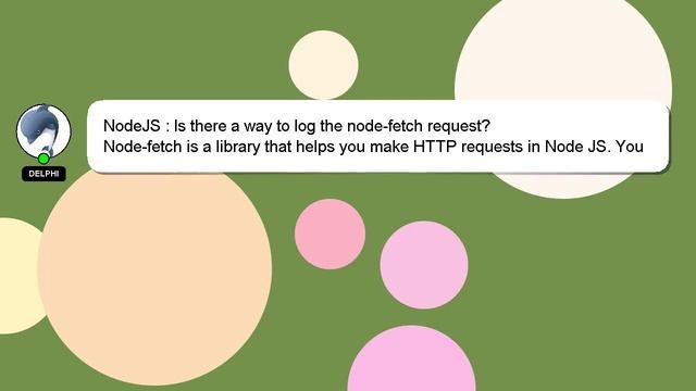 NodeJS : Is there a way to log the node-fetch request? смотреть онлайн