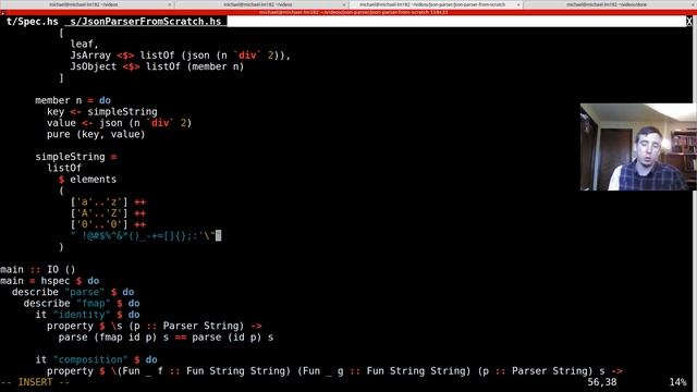 Testing Using Arbitrary JSON (JSON Parser from Scratch in Haskell) смотреть онлайн